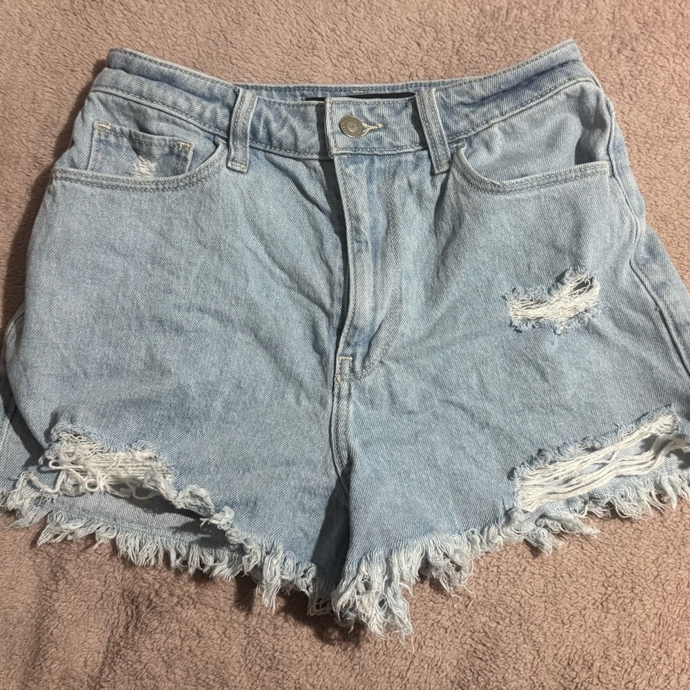 Hollister Light Blue Jean Shorts